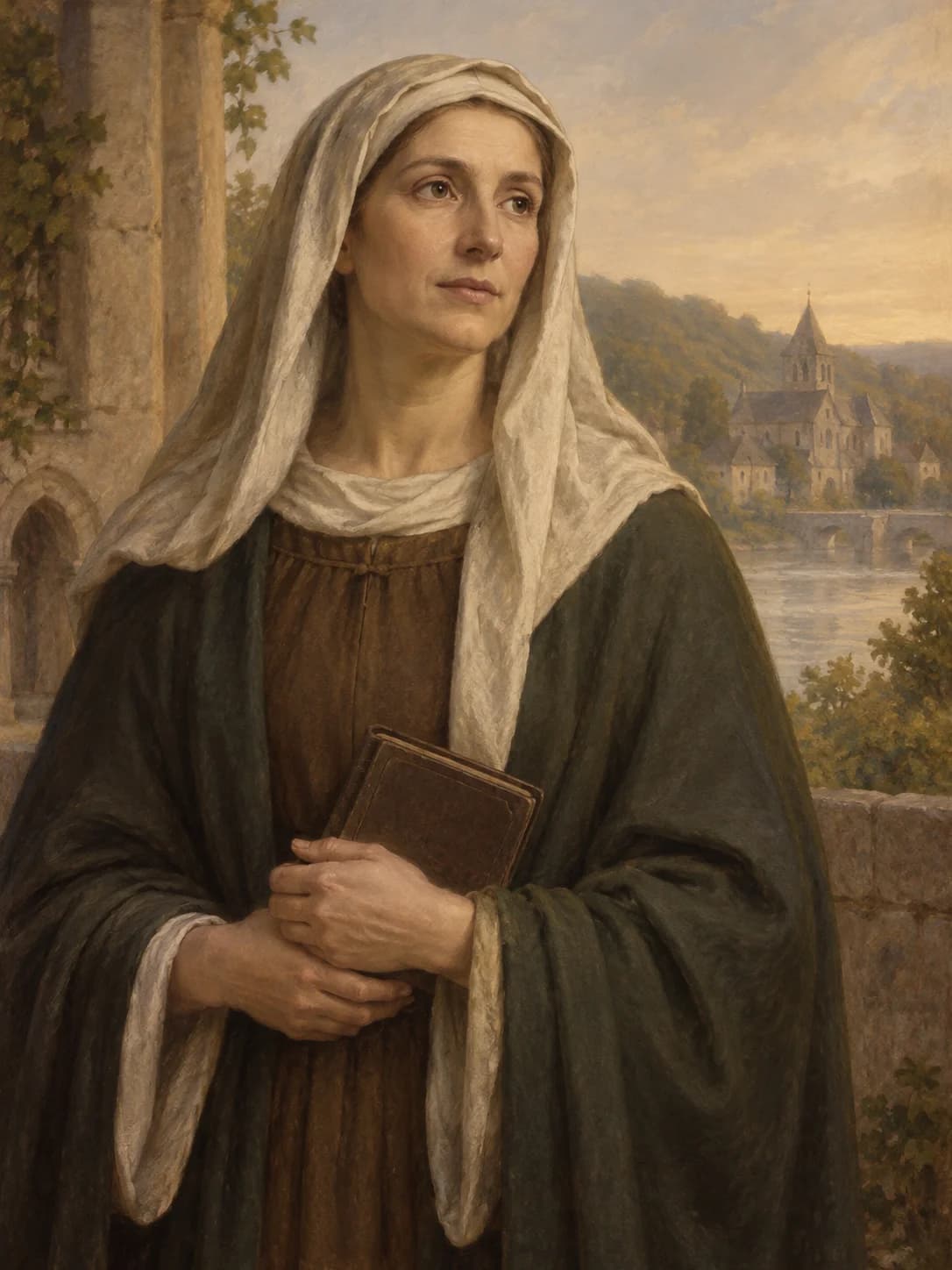 AI-generated artistic interpretation of Saint Begga of Andenne