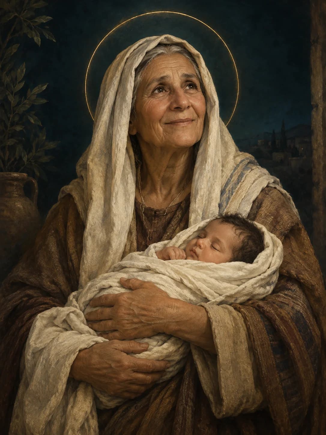 AI-generated artistic interpretation of Saint Elizabeth (mother of John Baptist)