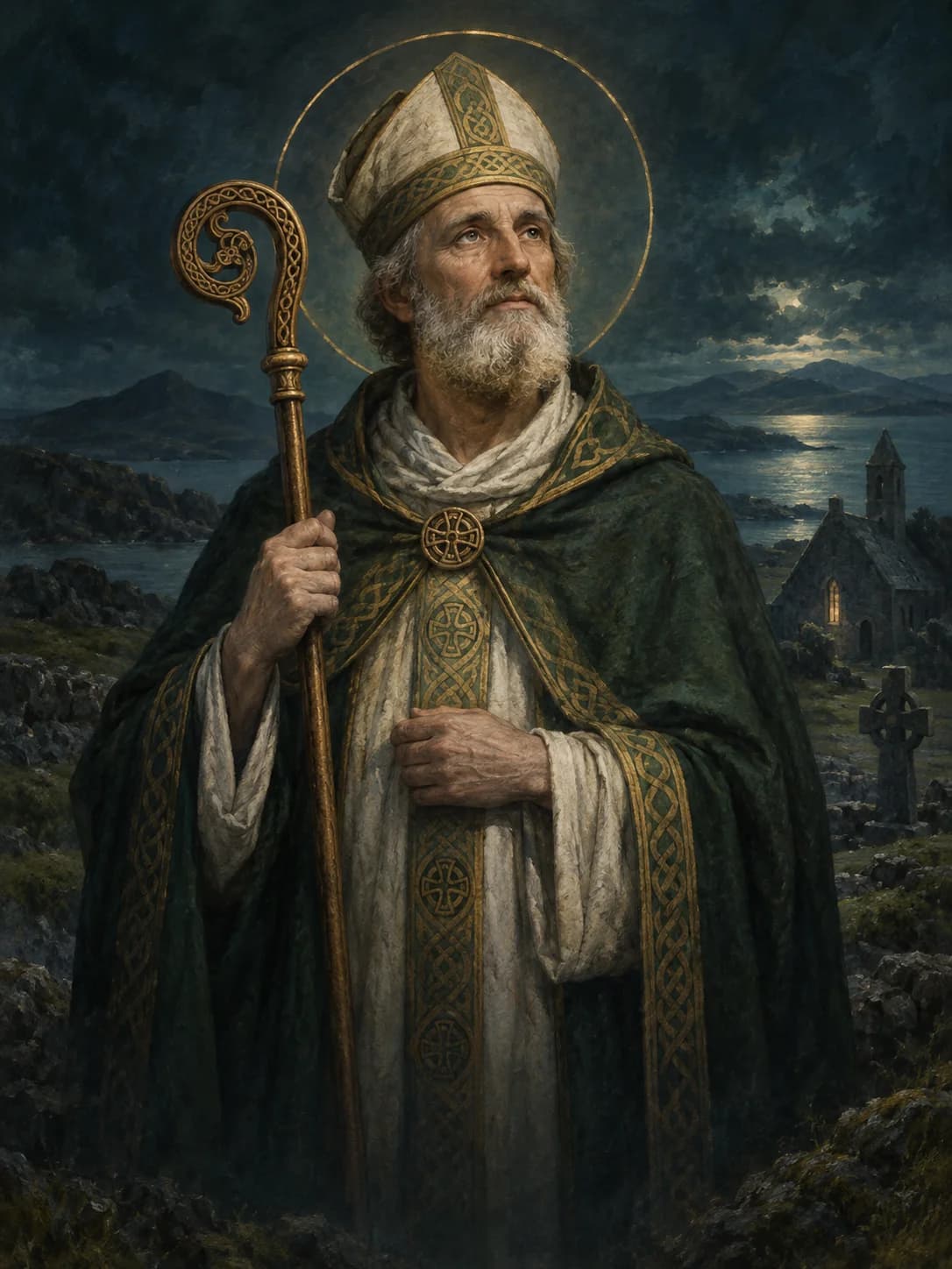 AI-generated artistic interpretation of Saint Flannan