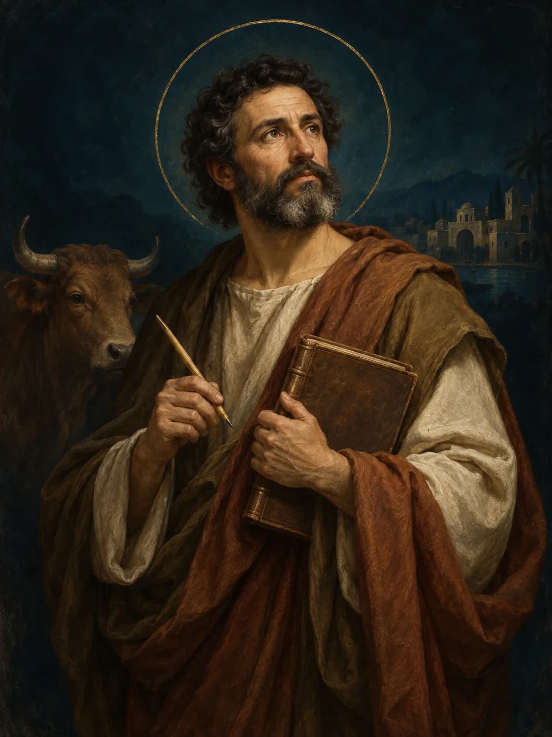 AI-generated artistic interpretation of Saint Luke the Evangelist