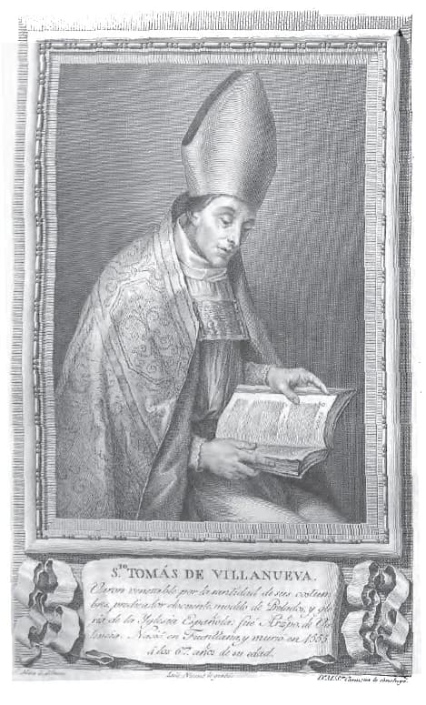 Artwork depicting Thomas of Villanova