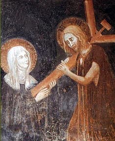 Artwork depicting Clare of Montefalco