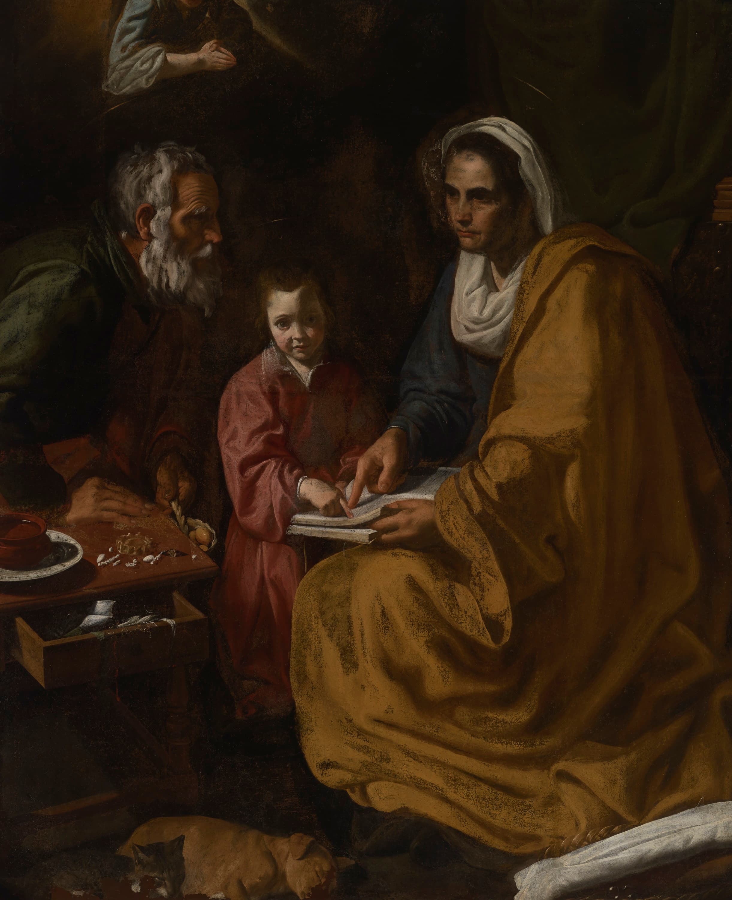 The Education of the Virgin, a devotional painting attributed to Diego Velázquez depicting Mary learning as a child