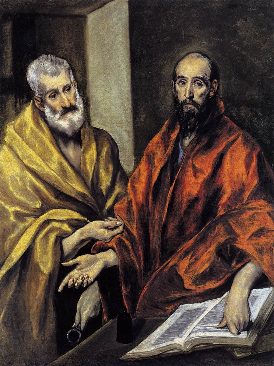 Saint Peter and Saint Paul depicted together in a painting by El Greco