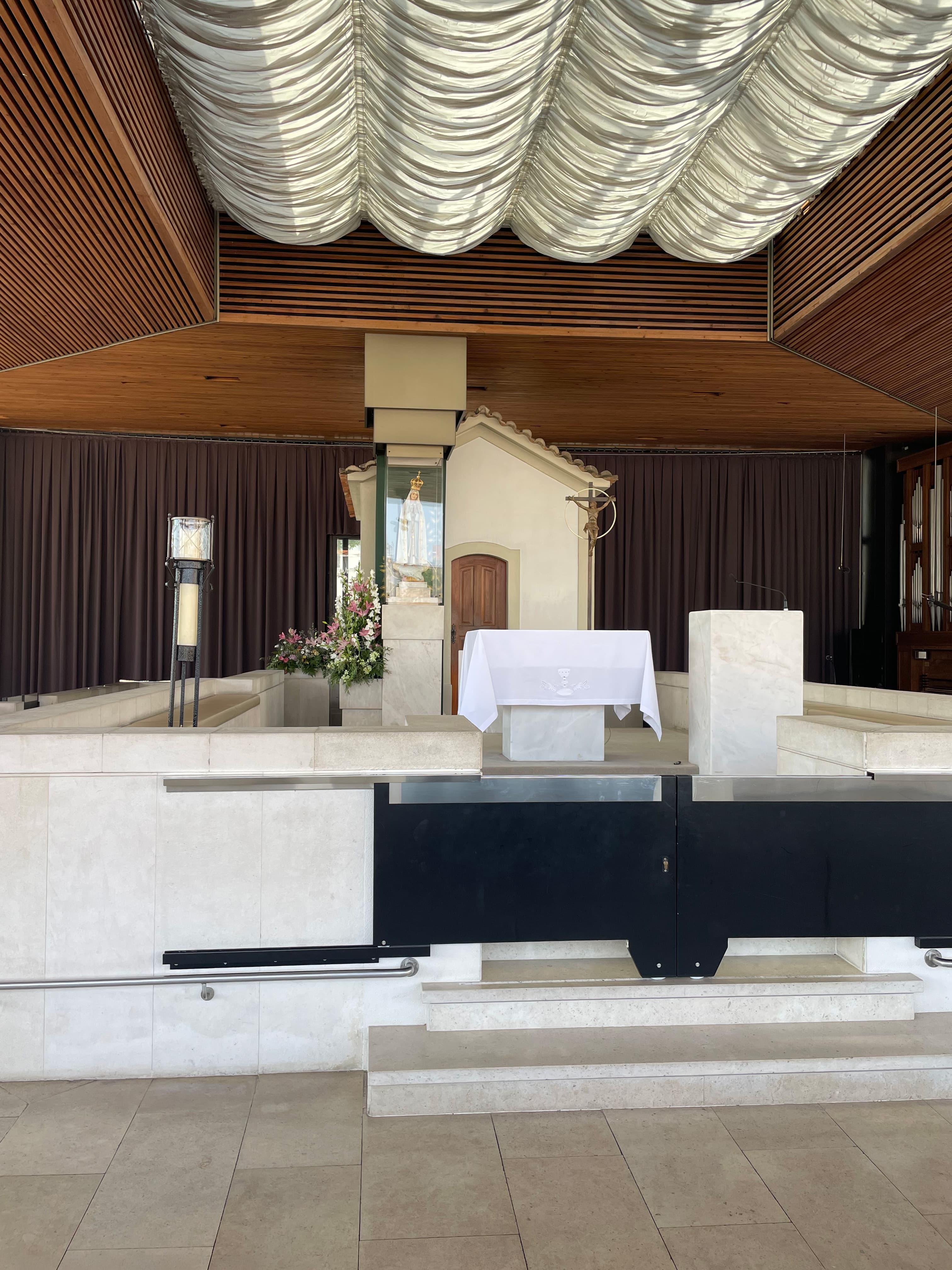 The Chapel of the Apparitions at the Shrine of Fátima in Portugal.