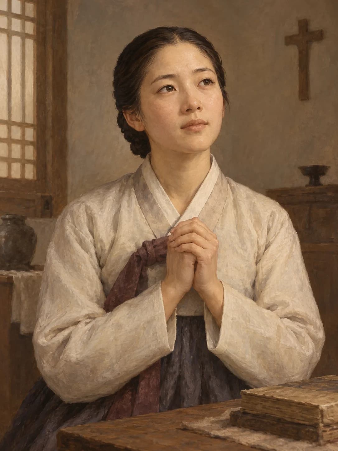 AI-generated artistic interpretation of Saint Agatha Chon Kyong-hyob