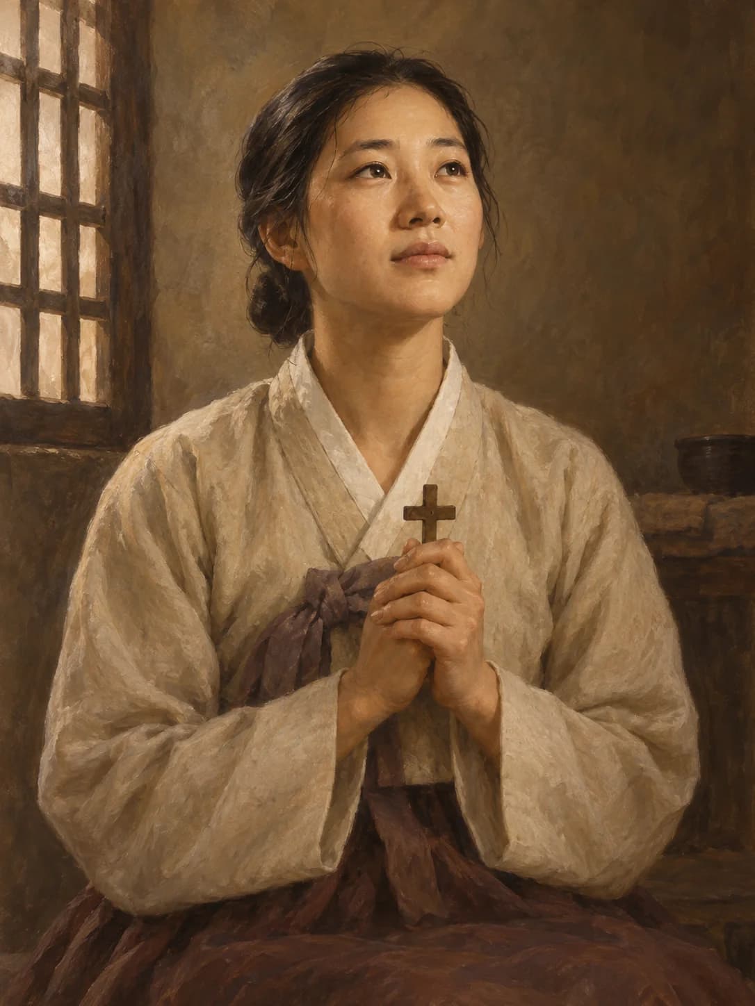 AI-generated artistic interpretation of Saint Agatha Kim A-gi