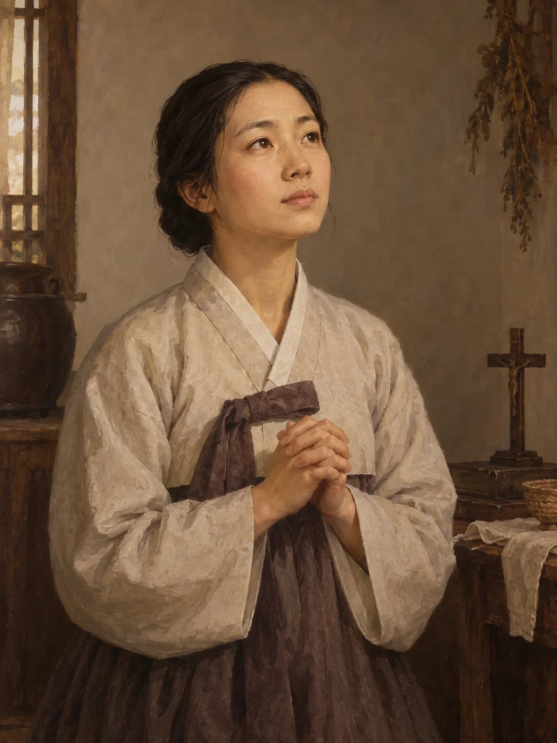 AI-generated artistic interpretation of Saint Agatha Yi Kan-nan