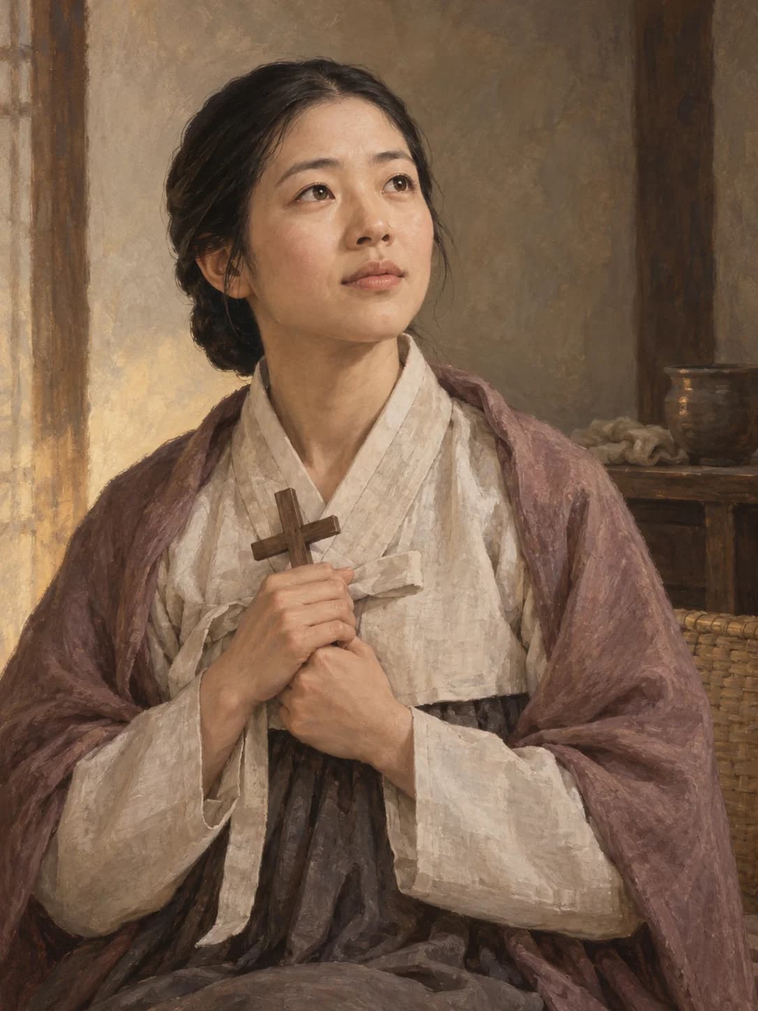 AI-generated artistic interpretation of Saint Agatha Yi Kyong-i