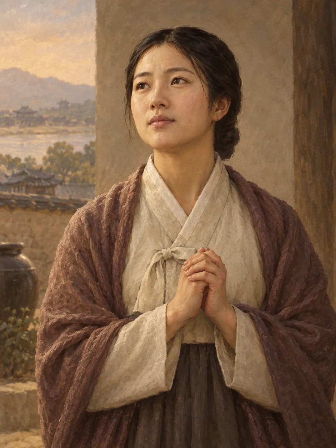 AI-generated artistic interpretation of Saint Agnes Kim Hyo-ju