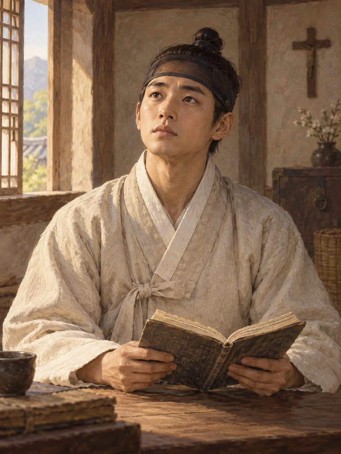 AI-generated artistic interpretation of Saint Alexius U Se-yong