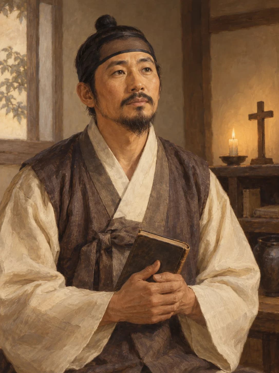 AI-generated artistic interpretation of Saint Augustine Yi Kwang-hon