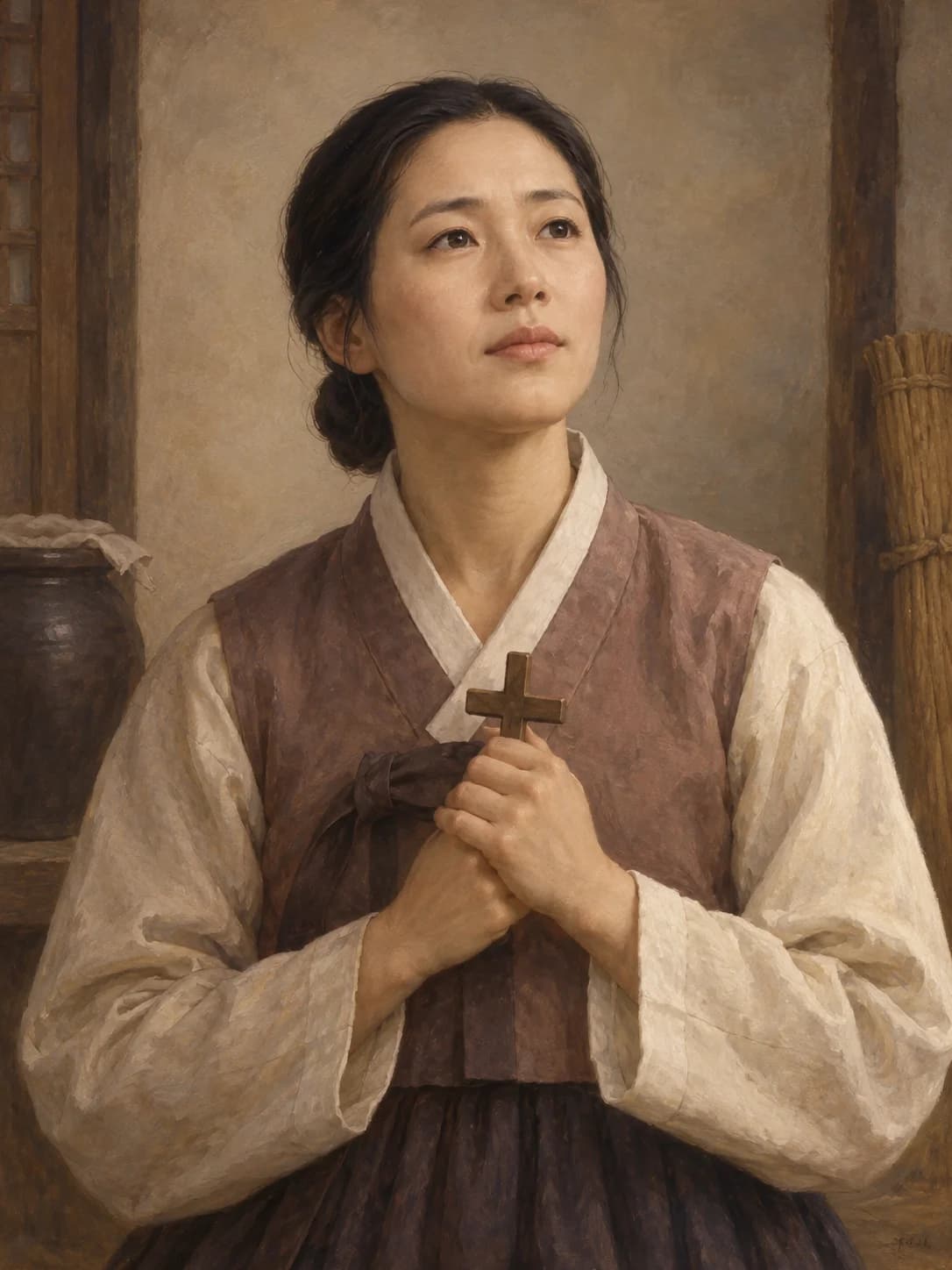 AI-generated artistic interpretation of Saint Barbara Han A-gi