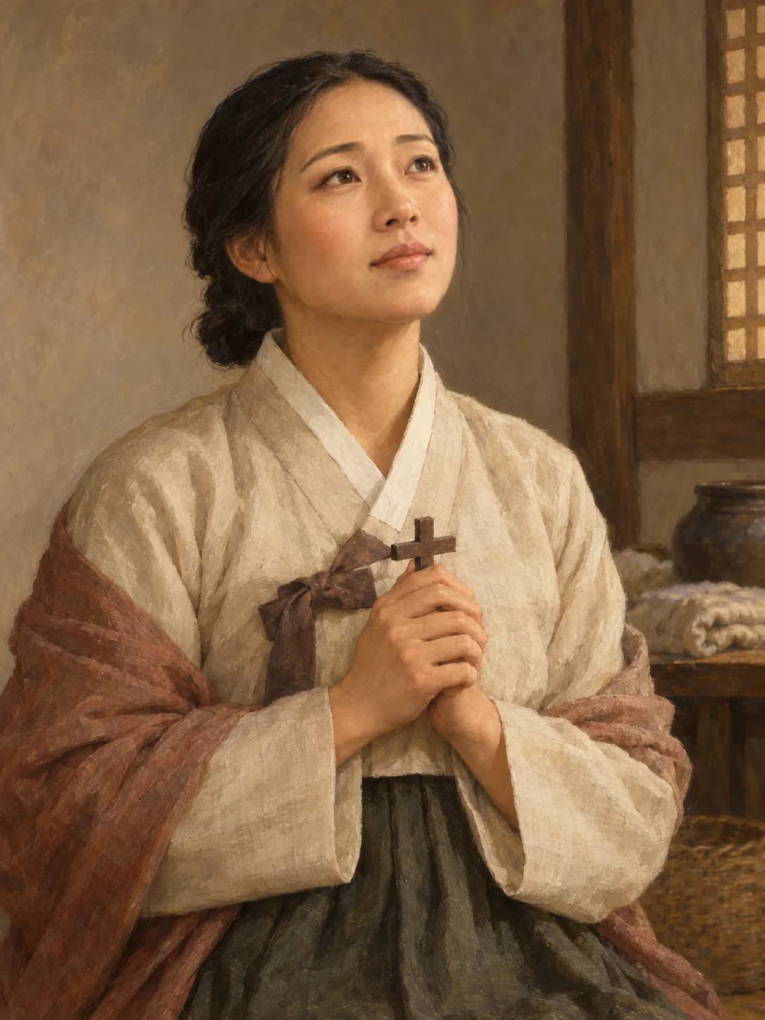 AI-generated artistic interpretation of Saint Barbara Ko Sun-i