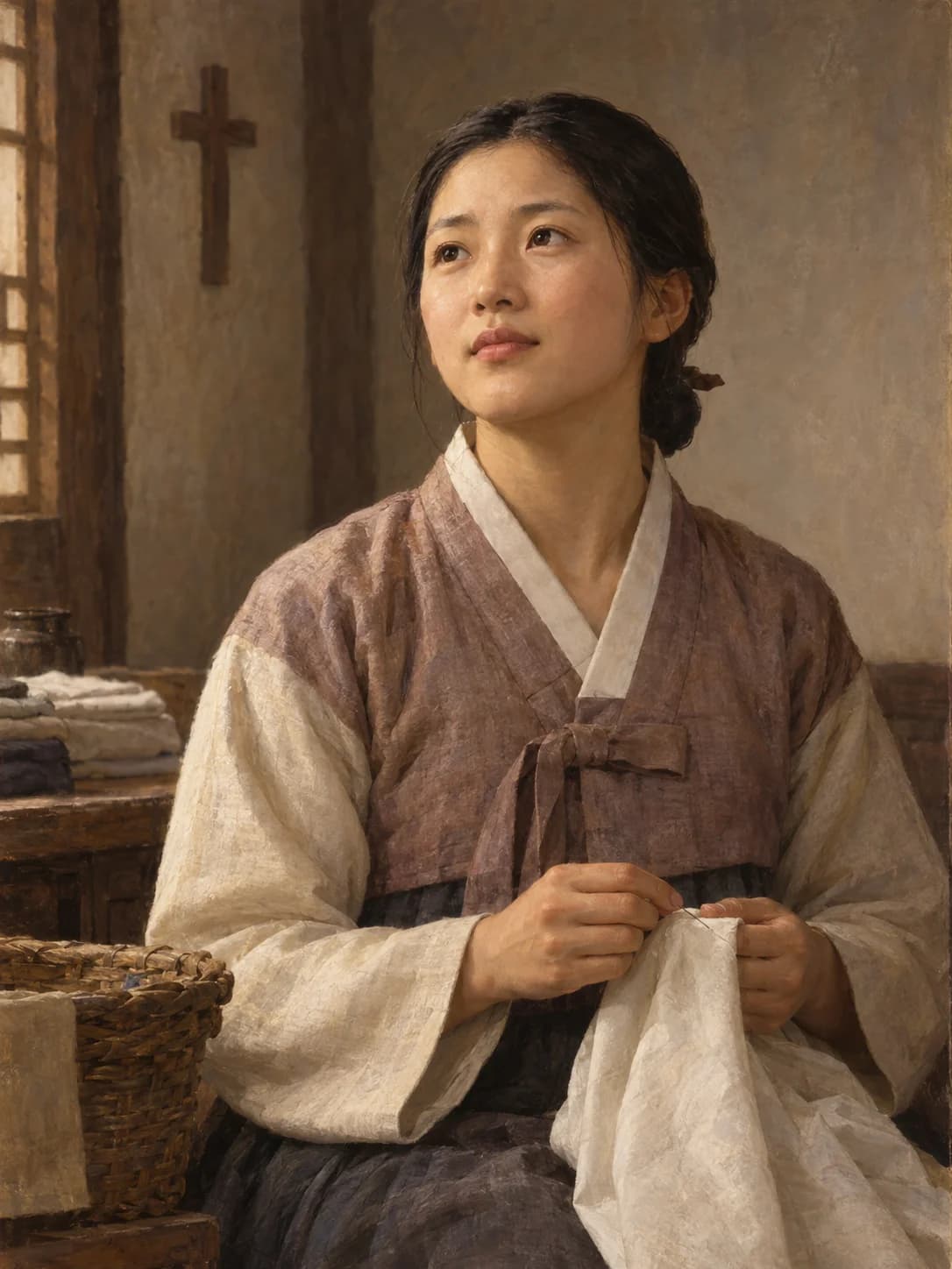 AI-generated artistic interpretation of Saint Elizabeth Chong Chong-hye