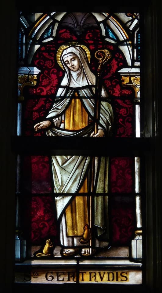 Artwork depicting Gertrude of Nivelles