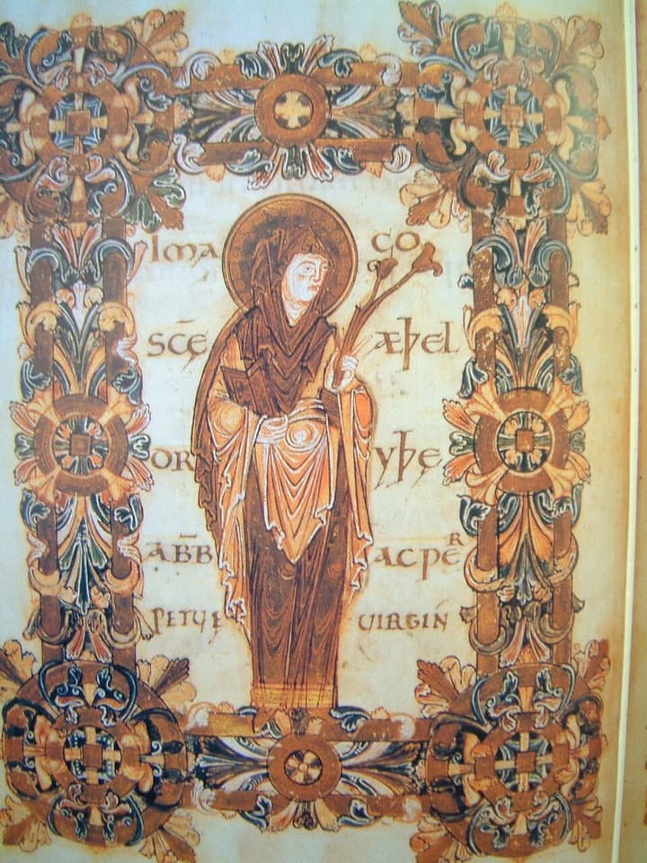 Artwork depicting Etheldreda of Ely