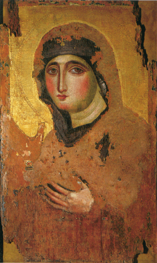Madonna Advocata icon depicting Mary with her hands raised in prayer