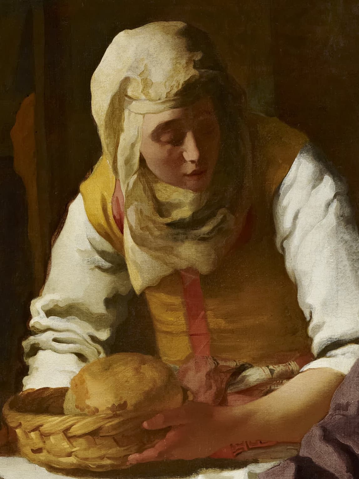 Detail of Martha in Christ in the House of Martha and Mary by Johannes Vermeer