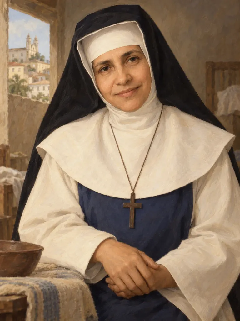 AI-generated illustration of Dulce Lopes Pontes; imagined likeness, not a historical portrait