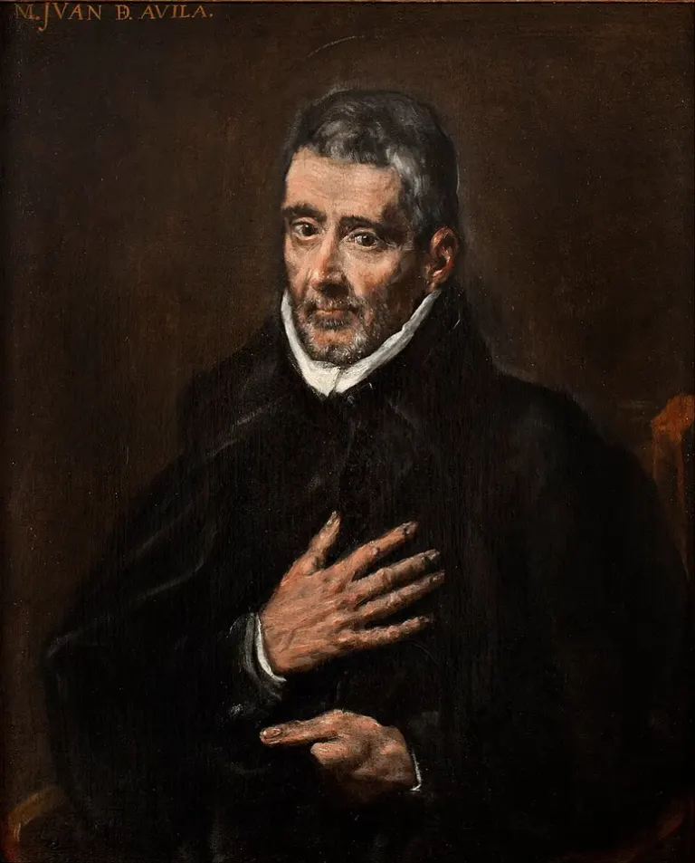 John of Ávila: painting of a priest with one hand on his chest