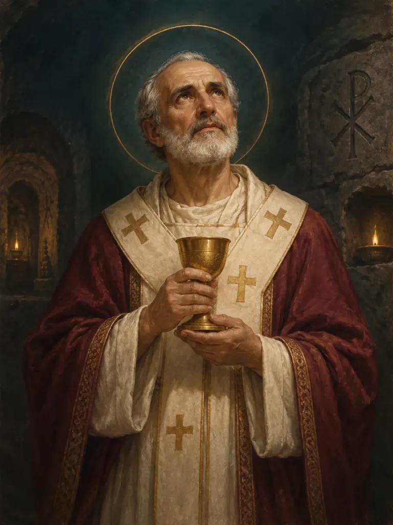 AI-generated illustration of Sixtus II; imagined likeness, not a historical portrait