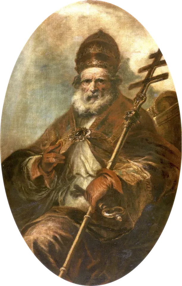 Leo the Great: painting of an elderly pope holding a papal cross