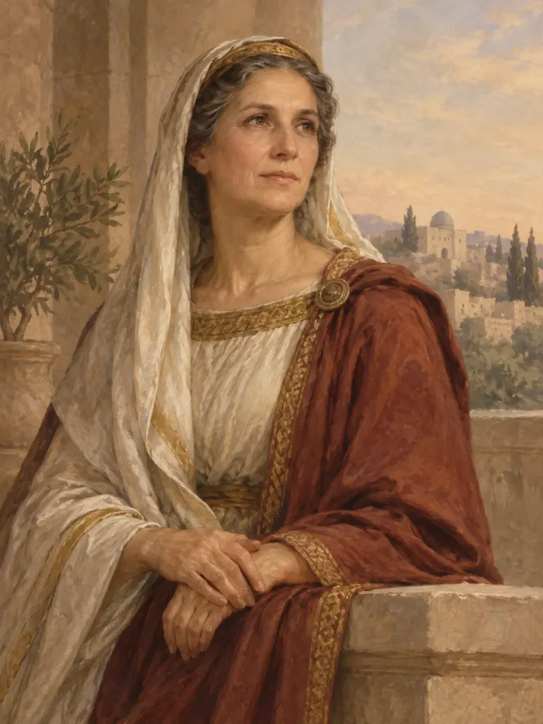 AI-generated illustration of Helena; imagined likeness, not a historical portrait