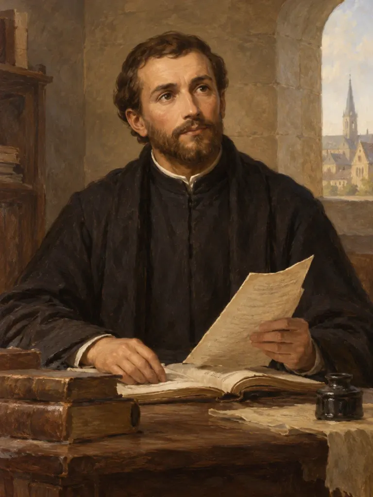 AI-generated illustration of Yves of Tréguier; imagined likeness, not a historical portrait