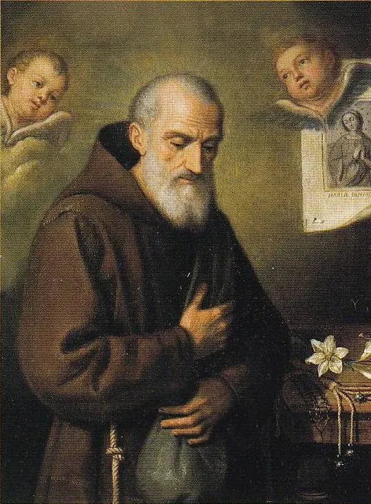 Felix of Nicosia: painting of a bearded friar with one hand on his chest