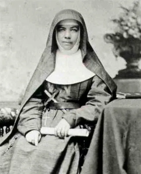 Mary of the Cross MacKillop: black-and-white photograph of a seated religious sister