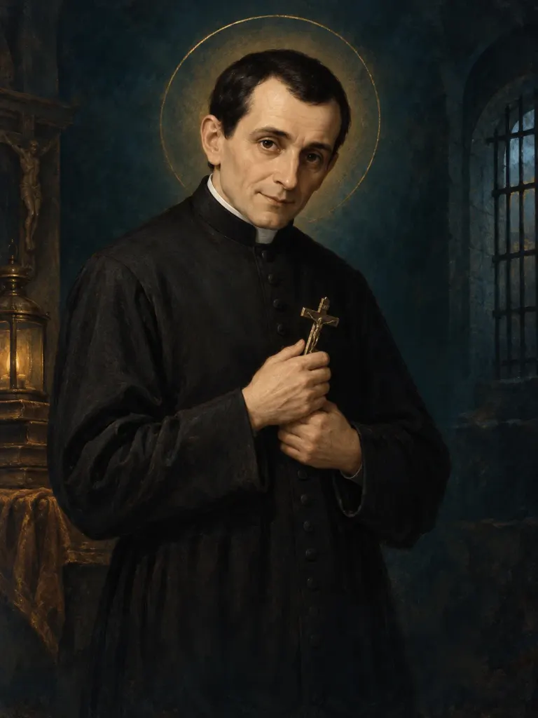AI-generated illustration of Joseph Cafasso; imagined likeness, not a historical portrait