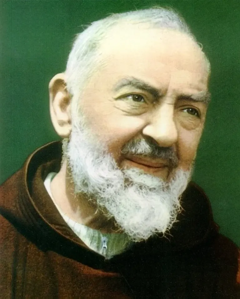 Pio of Pietrelcina: color portrait of an elderly friar with a white beard
