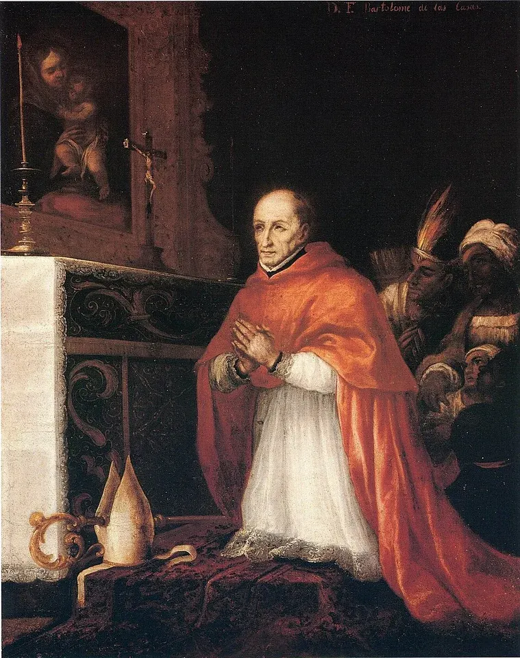 Turibius of Mogrovejo: painting of a bishop kneeling in a red mantle