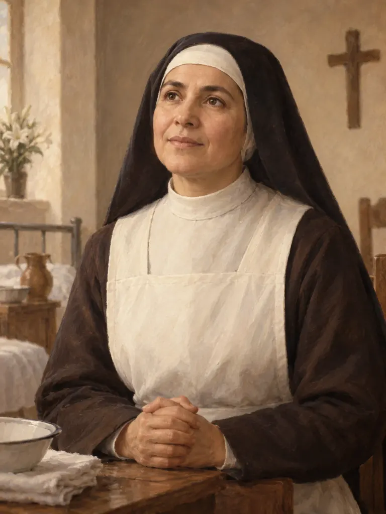 AI-generated illustration of María de Jesús Sacramentado Venegas de la Torre; imagined likeness, not a historical portrait